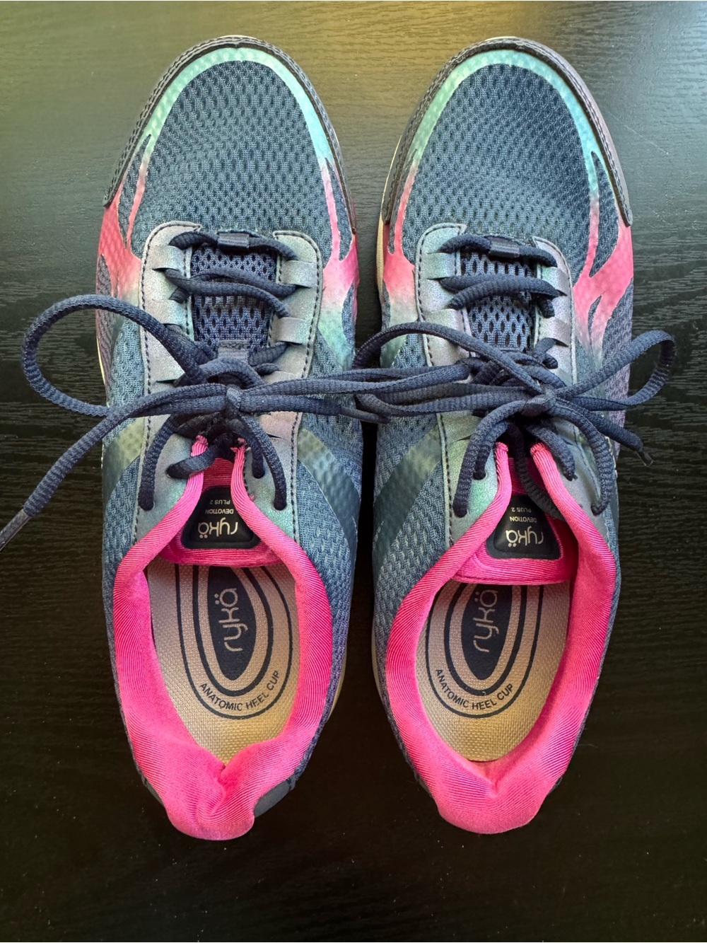 Ryka Women's Navy and Pink Running Sneakers